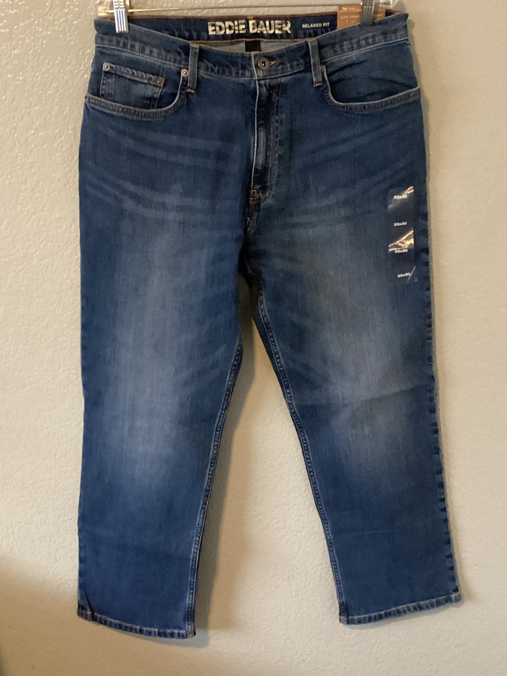 Eddie Bauer Men’s Dark Blue Denim Jeans NWT